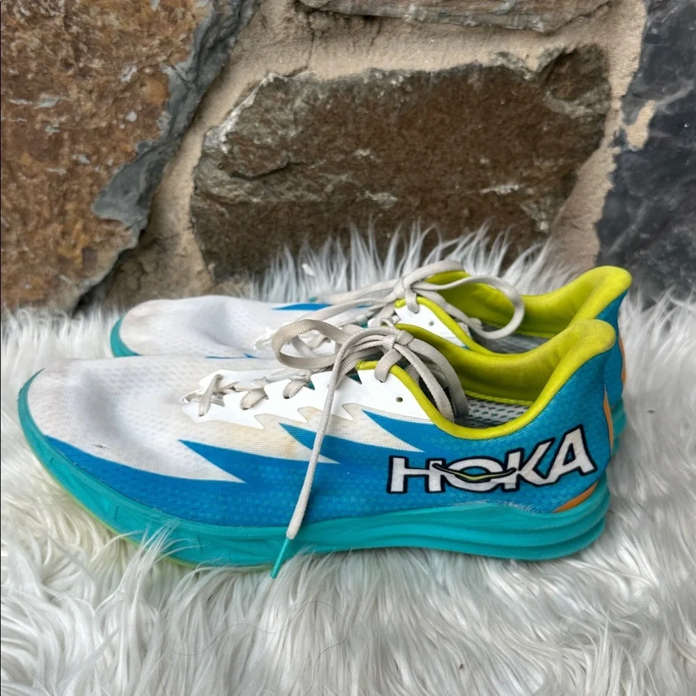 HOKA ONE ONE Crescendo MD Track Spikes Blue White Yellow Men’s 11.5